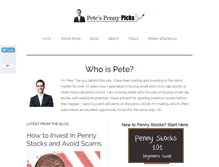 Tablet Screenshot of petespennypicks.com